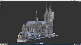 Köln, Dom, Dombauhütte, digitales Dommodell in Zusammenarbeit mit der Fa. Northdocks GmbH, Monheim